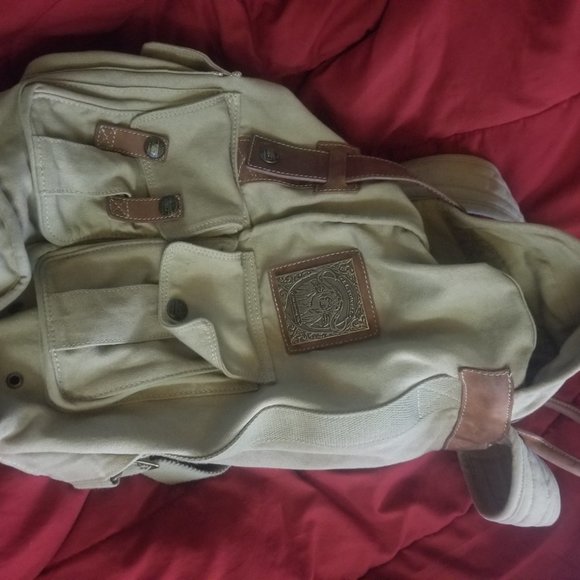 Backpack by J. L. Powell Canvas & Leather - Picture 3 of 6